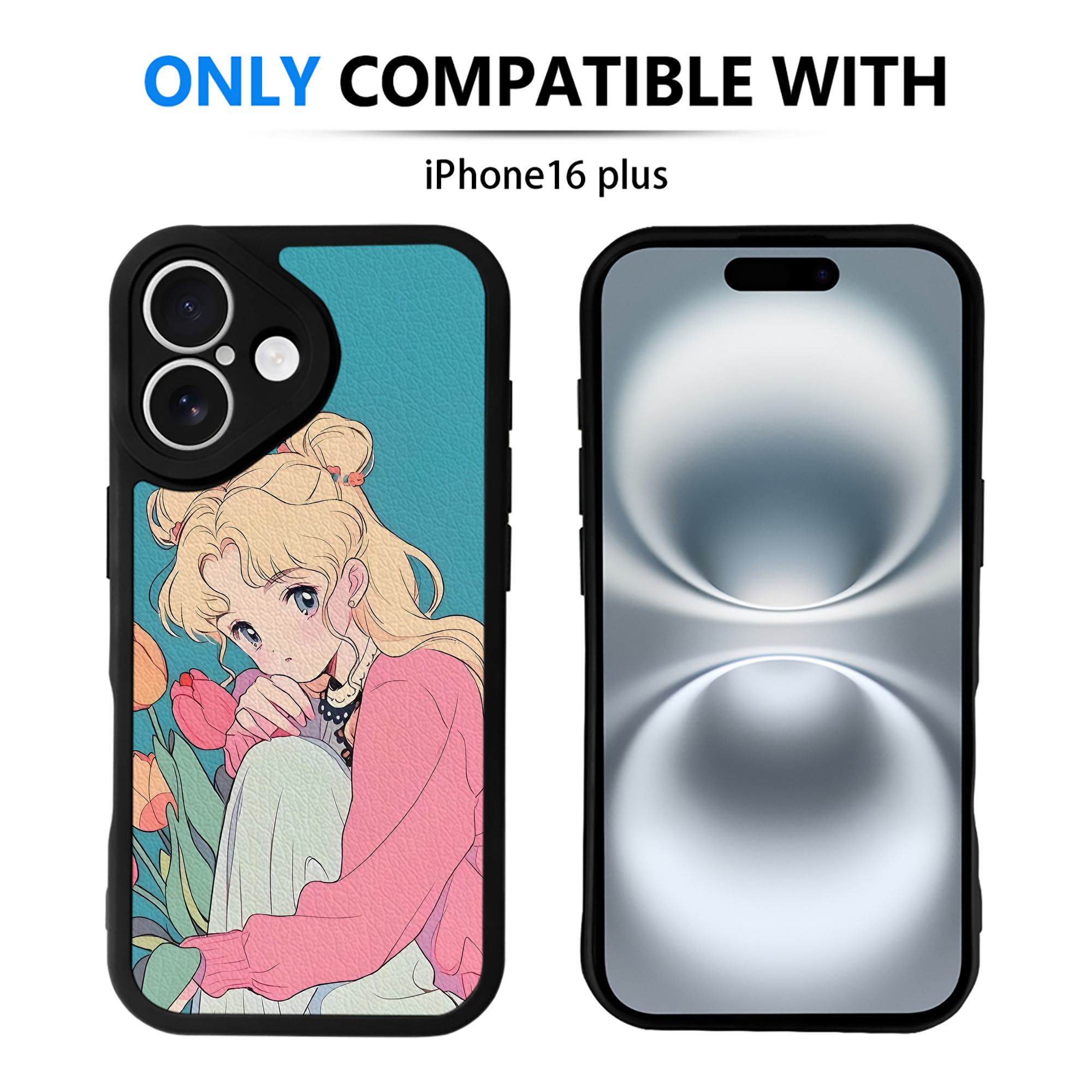 （画像用） 美少女戦士セーラームーン Sailor Moon 【iPhone 16シリーズ対応】シリコンスマホケース（レザー調） 材質：シリコン